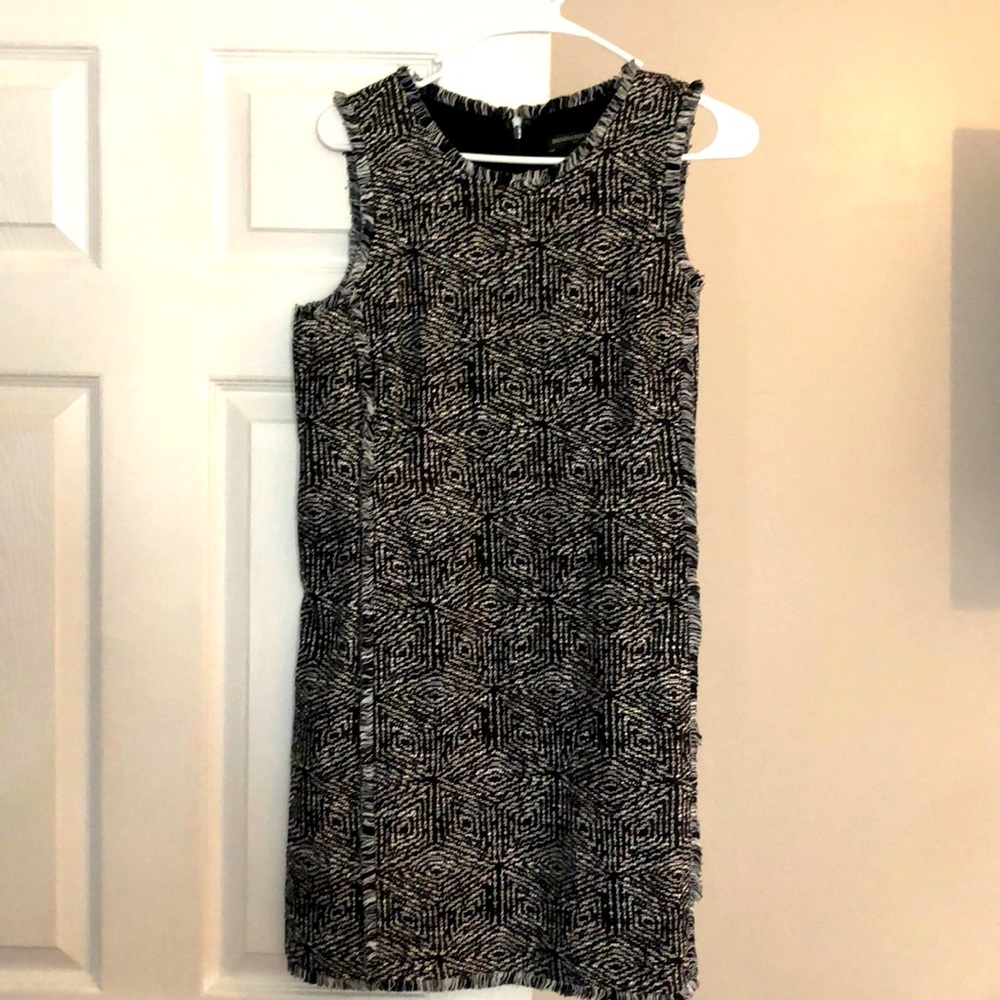 Banana republic black and white work dress